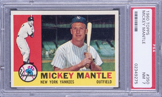 1960 Topps #350 Mickey Mantle - PSA NM 7